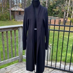 Open Front along Black Cardigan Size Large